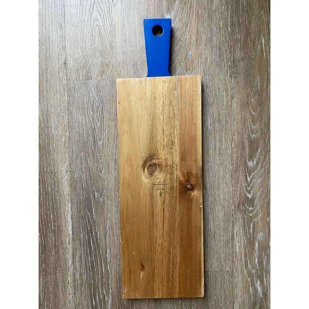 Threshold Wood Blue Handle Cutting Board